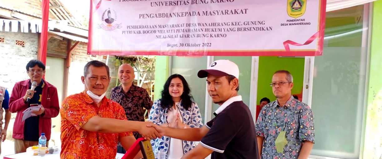 Pemberdayaan Masyarakat Desa Wanaherang Kec.Gunung Putri Kab. Bogor Melalui Memahaman Hukum Bersendikan Nilai-Nalai Ajaran Bung Karno