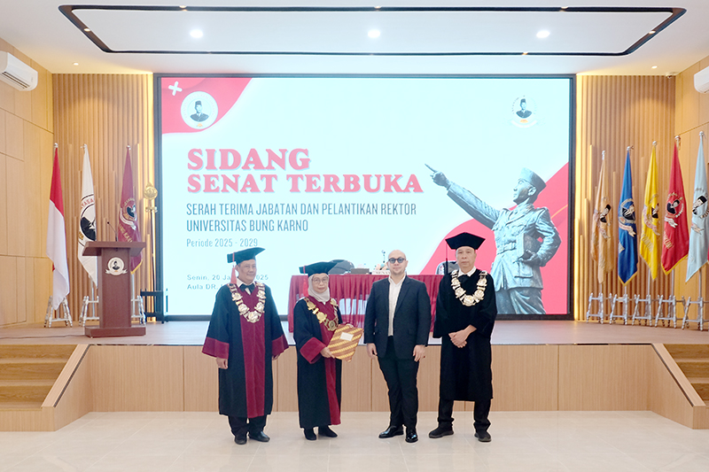 Sidang Senat Terbuka Serah Terima Jabatan dan Pelantikan Rektor Universitas Bung Karno Periode 2025-2029